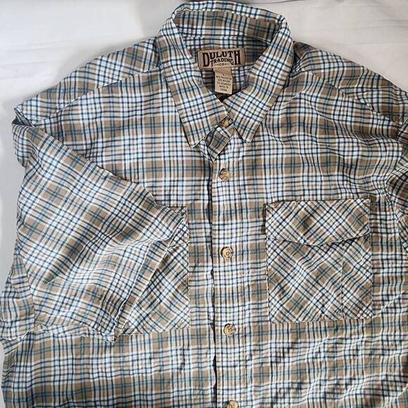 Duluth Trading Co Short-Sleeve Button-up Plaid Men's Shirt Size XL G20 - Picture 1 of 9